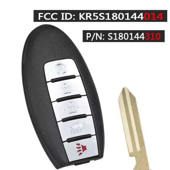 2016-2018 Infiniti / Nissan / 5-Button Smart Key / PN: 285E3-4RA0B / KR5S180144014 S180144310 / (IC 204) (AFTERMARKET)